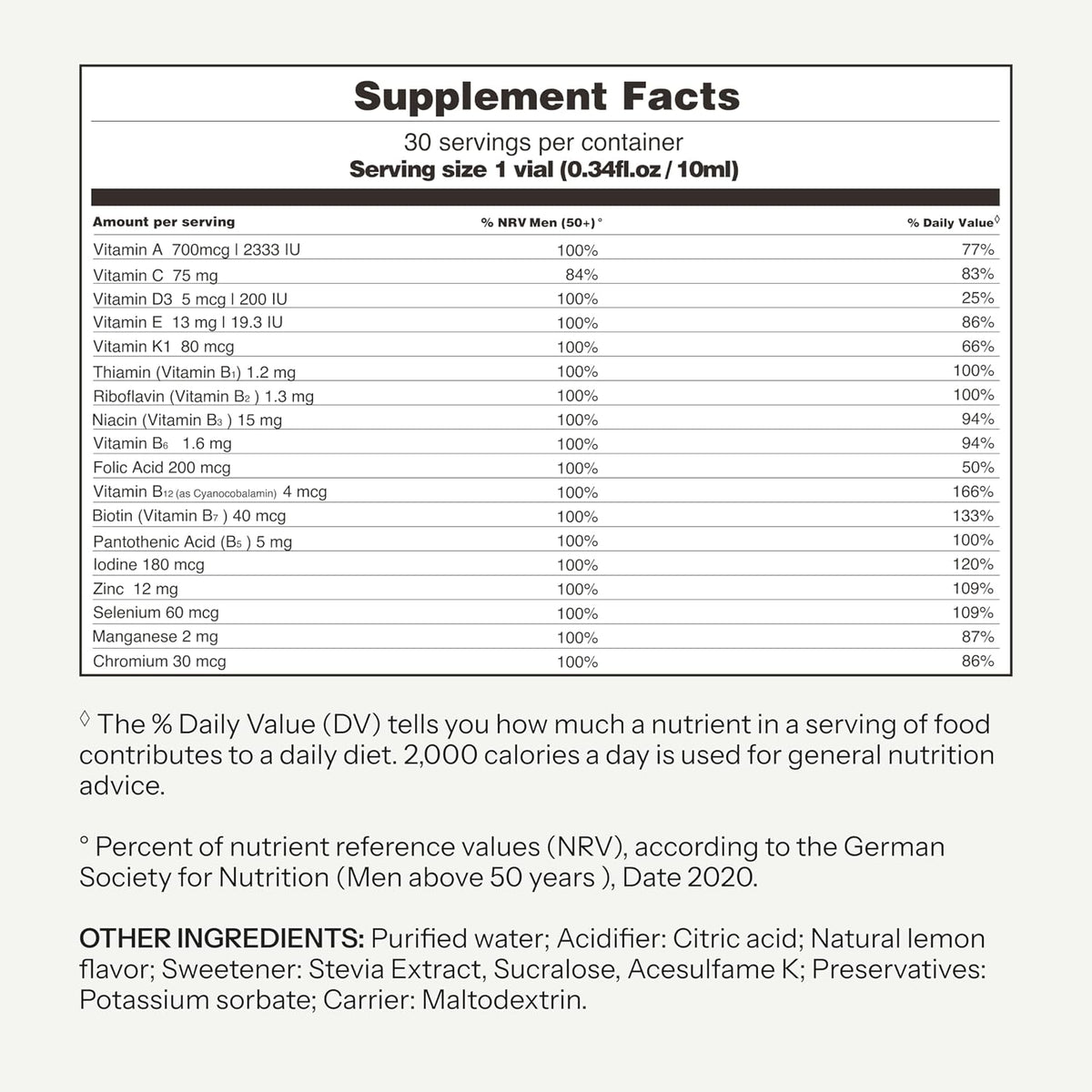 Vitabaum Multivitamin 50+ for Him - Liquid Supplement for Men Aged 50+ - 30 Vials - görsel 4