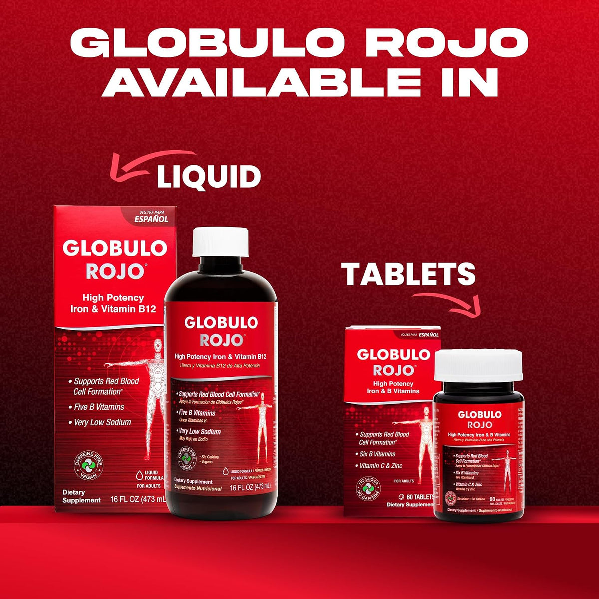 Globulo Rojo Iron Supplement - Liquid High Potency Iron with B12 - Vegan - 473 ml - görsel 7