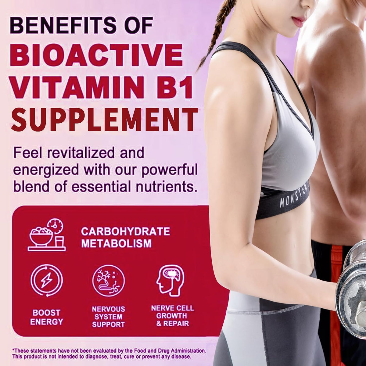 Vitamin B1 Benfotiamine 500mg - 120 Vegetarian Capsules - Bioavailable Thiamine Supplement - görsel 4