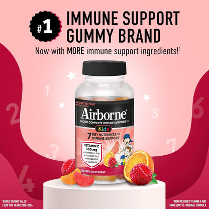 Airborne Kids Immune Support Gummies - Assorted Fruit Flavour (42 Count)