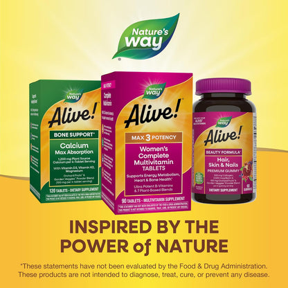 Nature's Way Alive! Max3 Potency Women's Complete Multivitamin, 90 Tablets