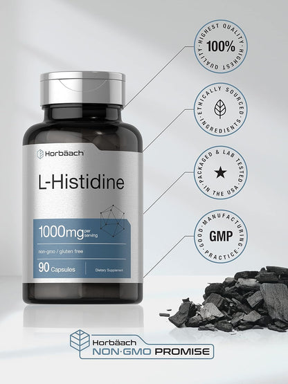 Horbäach L-Histidine 1000mg, 90 Capsules