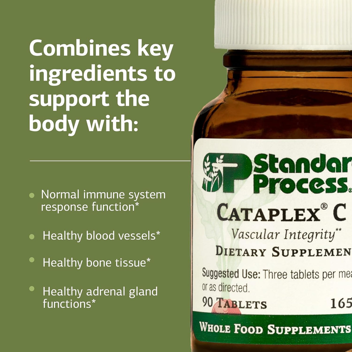 Standard Process Cataplex C - Wholefood Vitamin C for Immune & Bone Health - 90 Tablets - görsel 4