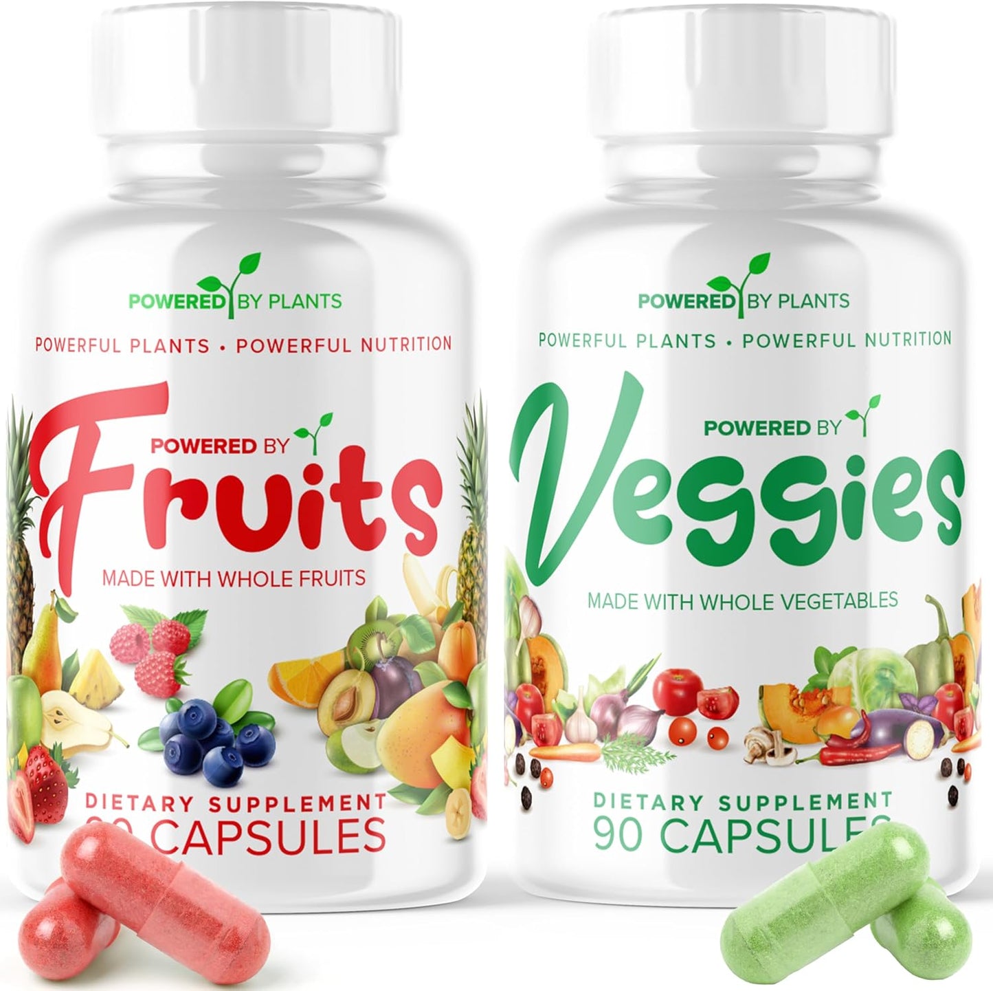Daily Fruit and Vegetable Supplement – 180 Capsules (30-Day Supply) – 2-Pack - görsel 1
