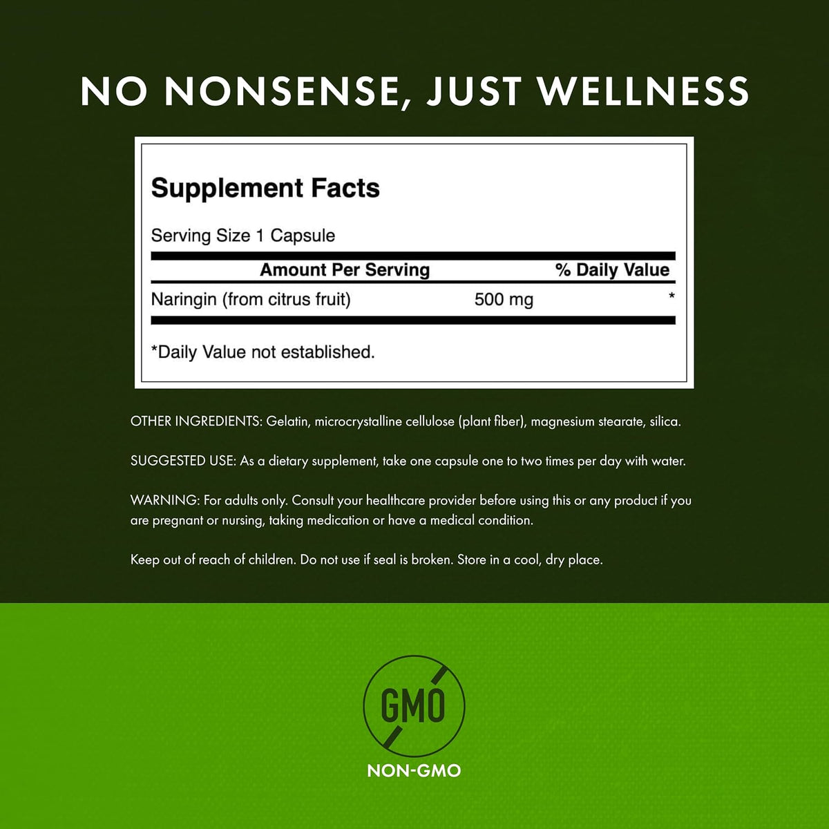 Swanson Naringin Citrus Bioflavonoid Antioxidant Supplement for Adults Seeking to Support Vitamin C Absorption - 500 mg (60 Capsules, Pack of 2) - görsel 3