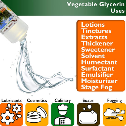 Vegetable Glycerin – 1 US Pint (473 ml) – RSPO Sustainable Palm, Non-GMO, Kosher, Pharmaceutical Grade