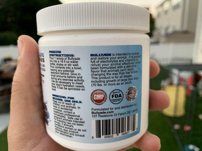 Bullyade Natural Dog Supplement – 18 Vitamins, Minerals & Electrolytes (Beef)
