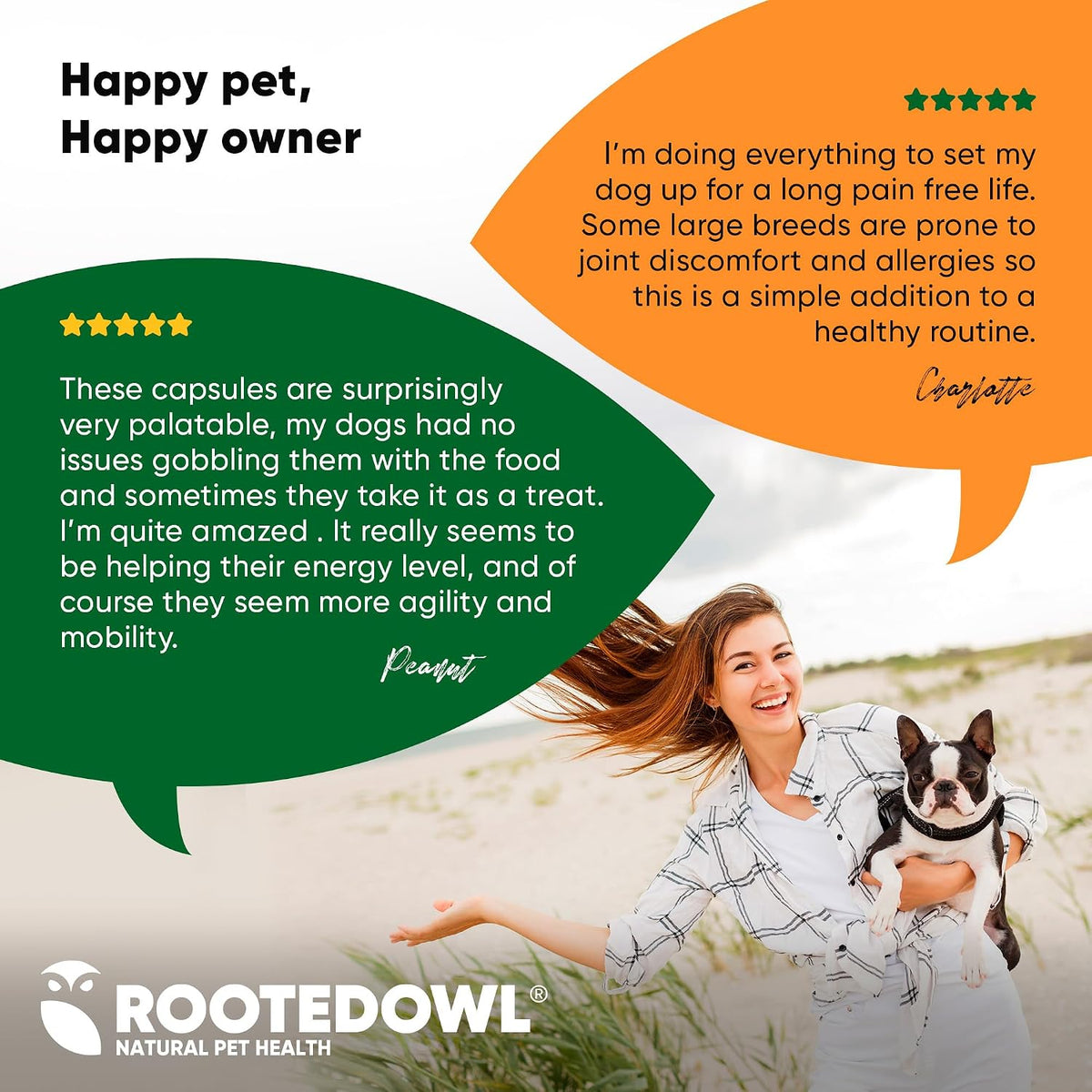 Rooted Owl Turmeric for Dogs & Cats - Curcumin Supplement with Piperine and Vitamin C, 60 Vegan Capsules - görsel 7
