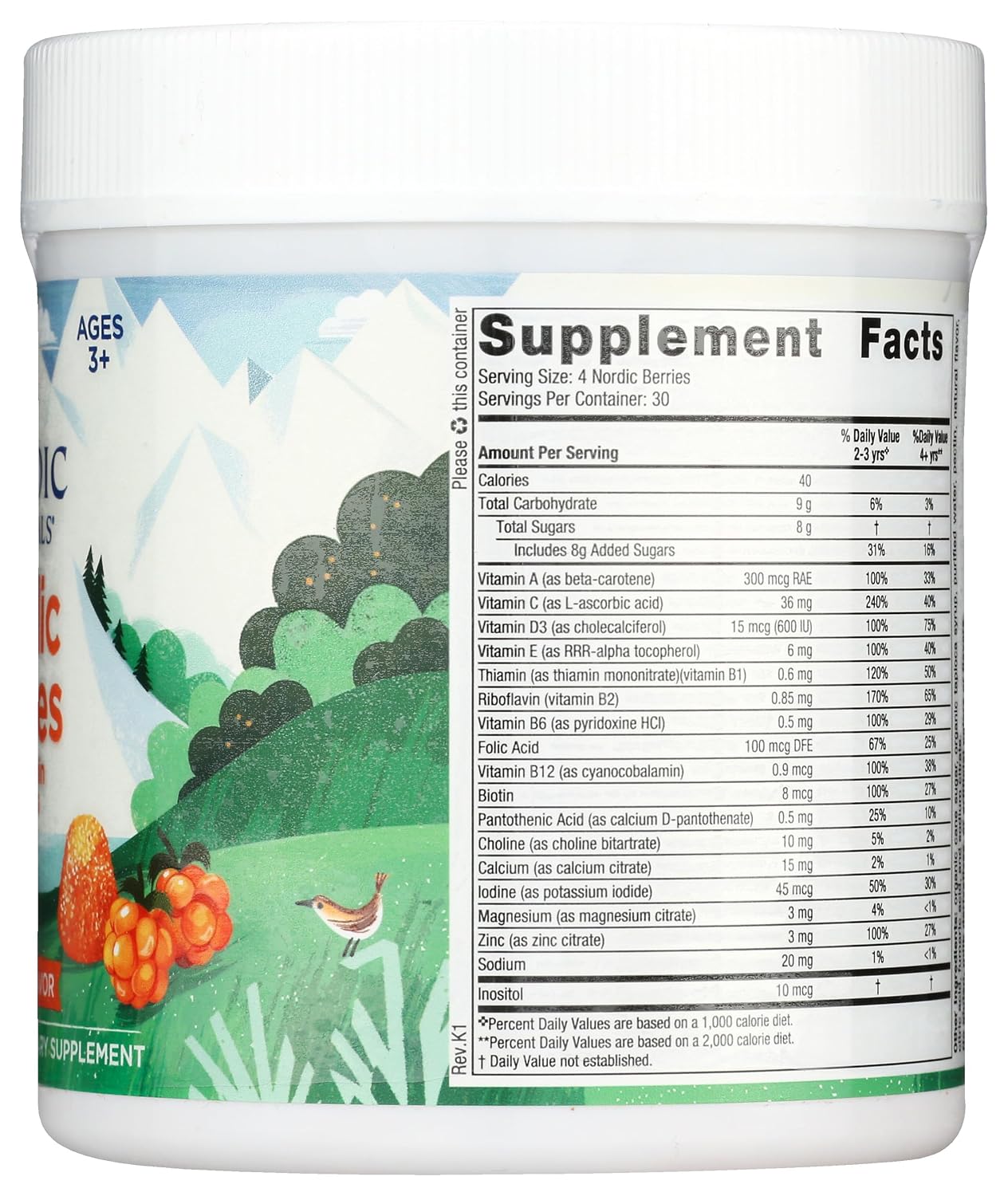 Nordic Naturals Nordic Berries Gummy Multivitamin, 120 Count - görsel 5