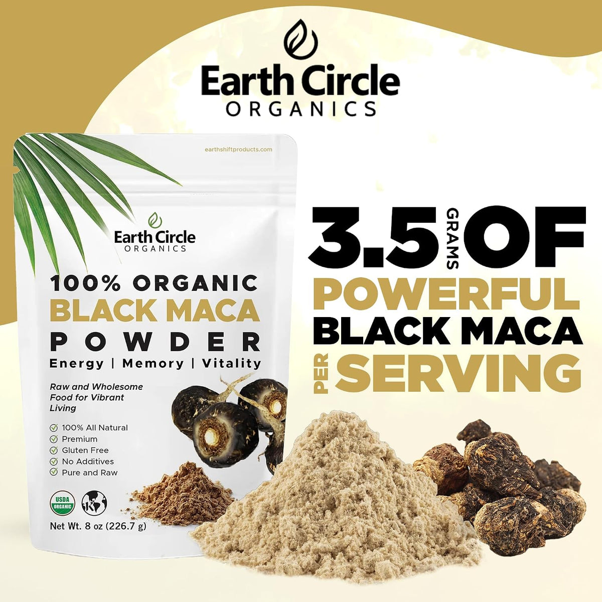 Organic Black Maca Peruvian Root Powder – Natural Superfood (227 g, Pack of 2) - görsel 5