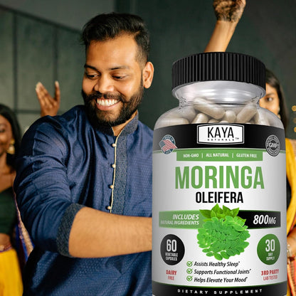 Kaya Naturals Moringa Leaf Extract – Complete Greens Superfood Food Supplement – 60 Vegetable Capsules – Image 9