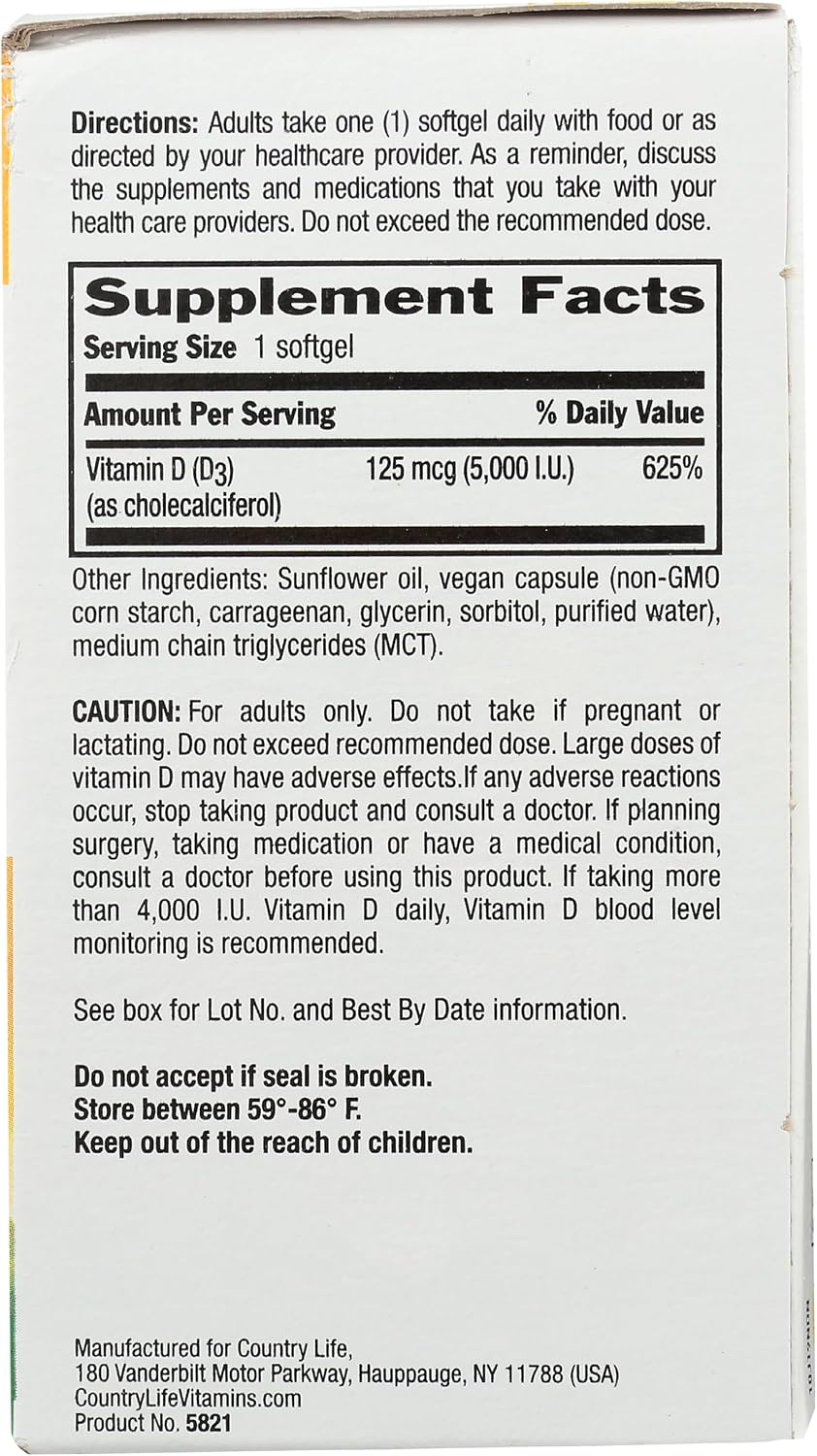 Country Life Vegan D3, 60 Softgels - görsel 6