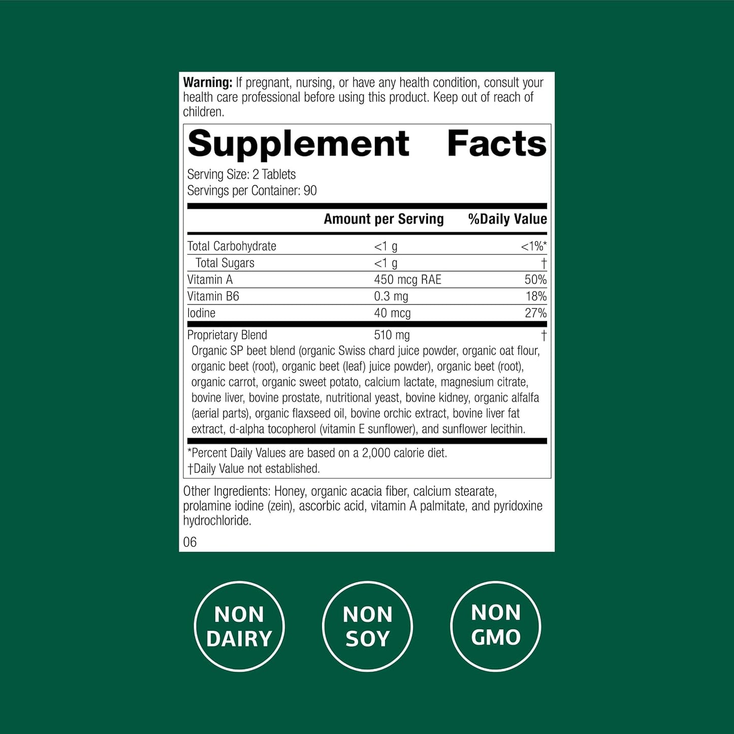 Standard Process A-F Betafood - 180 Tablets - görsel 2
