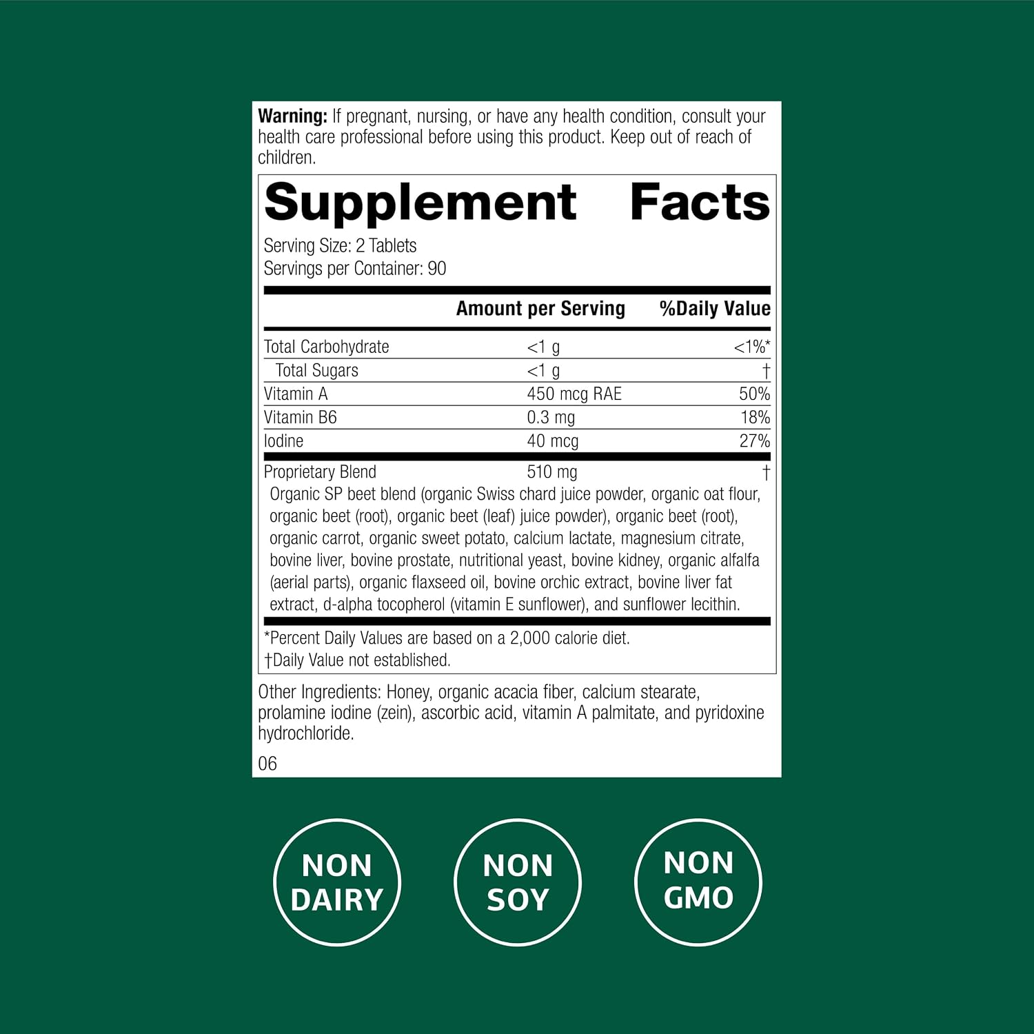 Standard Process A-F Betafood - 180 Tablets - görsel 2