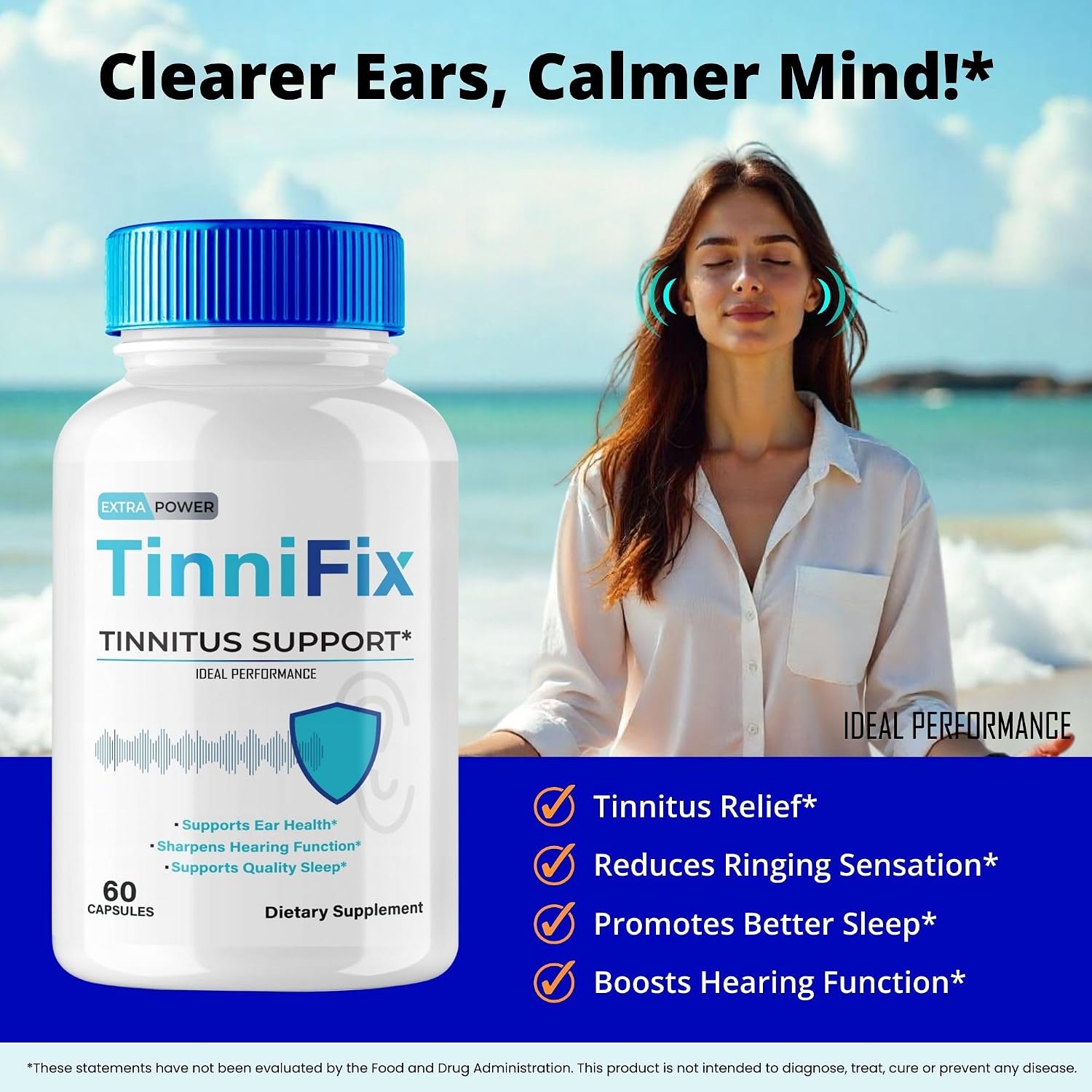 Tinnifix Tinnitus Relief Capsules - Advanced Hearing Support Food Supplement, 60 Capsules - görsel 4