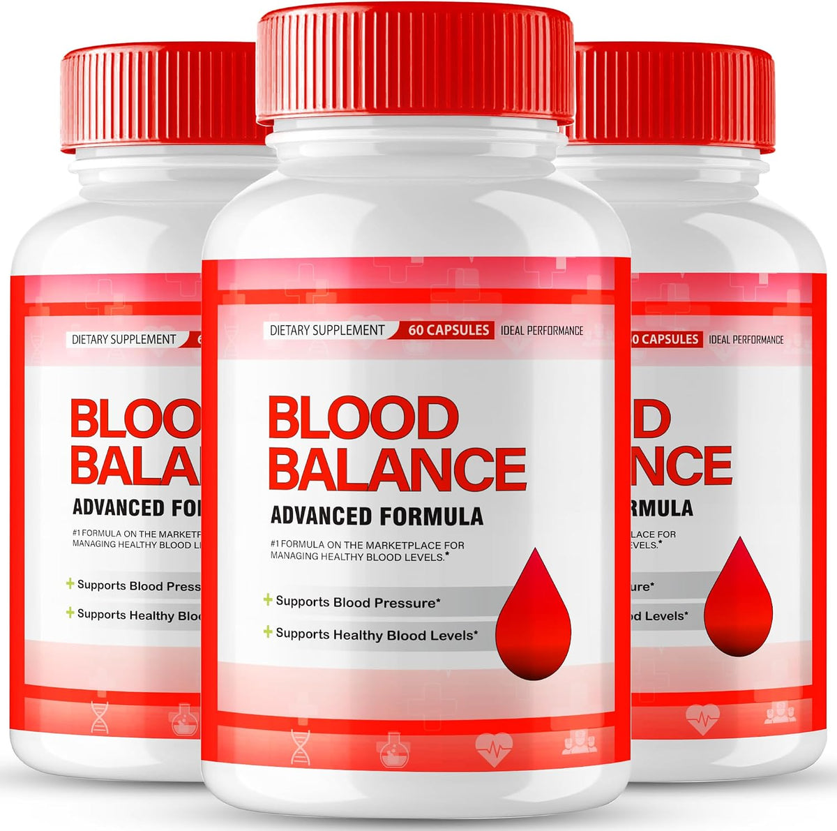 Blood Balance Blood Formula Support Supplement Capsules, Official BloodBalance Pills - Extra Strength, Premium Formula for Healthy Circulation & Stable Levels, All Natural Health Reviews (3 Pack) - görsel 1