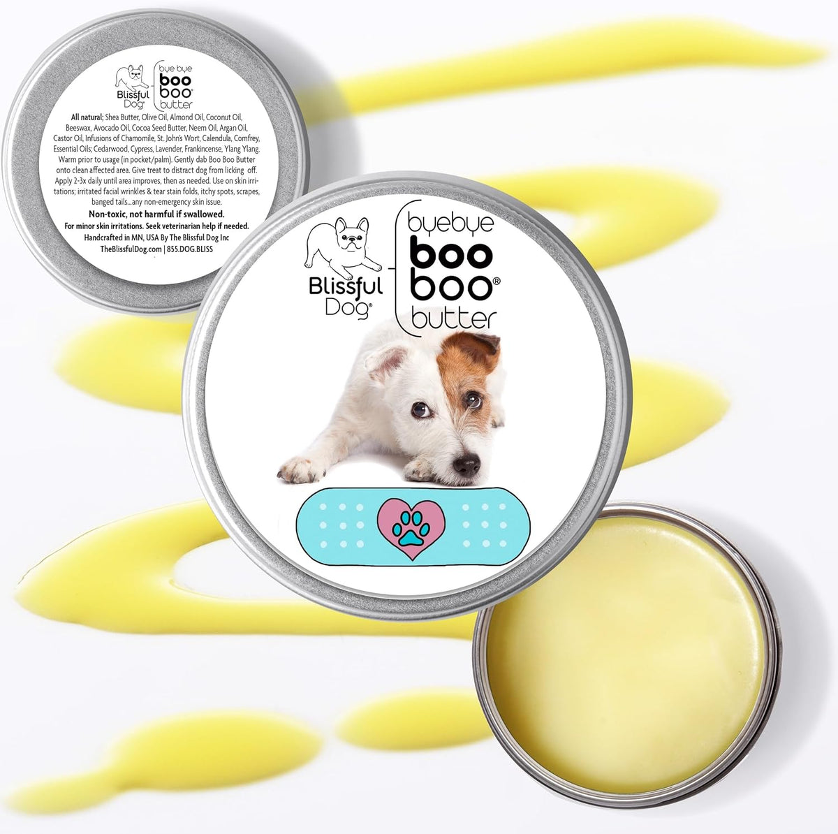 The Blissful Dog Jack Russell Terrier Booboo Butter – 2 oz Tin - görsel 2