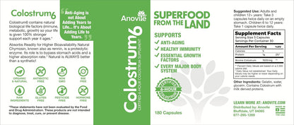 Anovite Colostrum6 Capsules (180 Capsules)