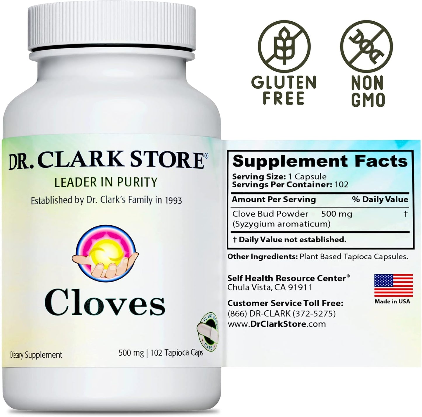 Dr Clark Store Cloves Supplement 500mg - 102 Tapioca Capsules - görsel 7