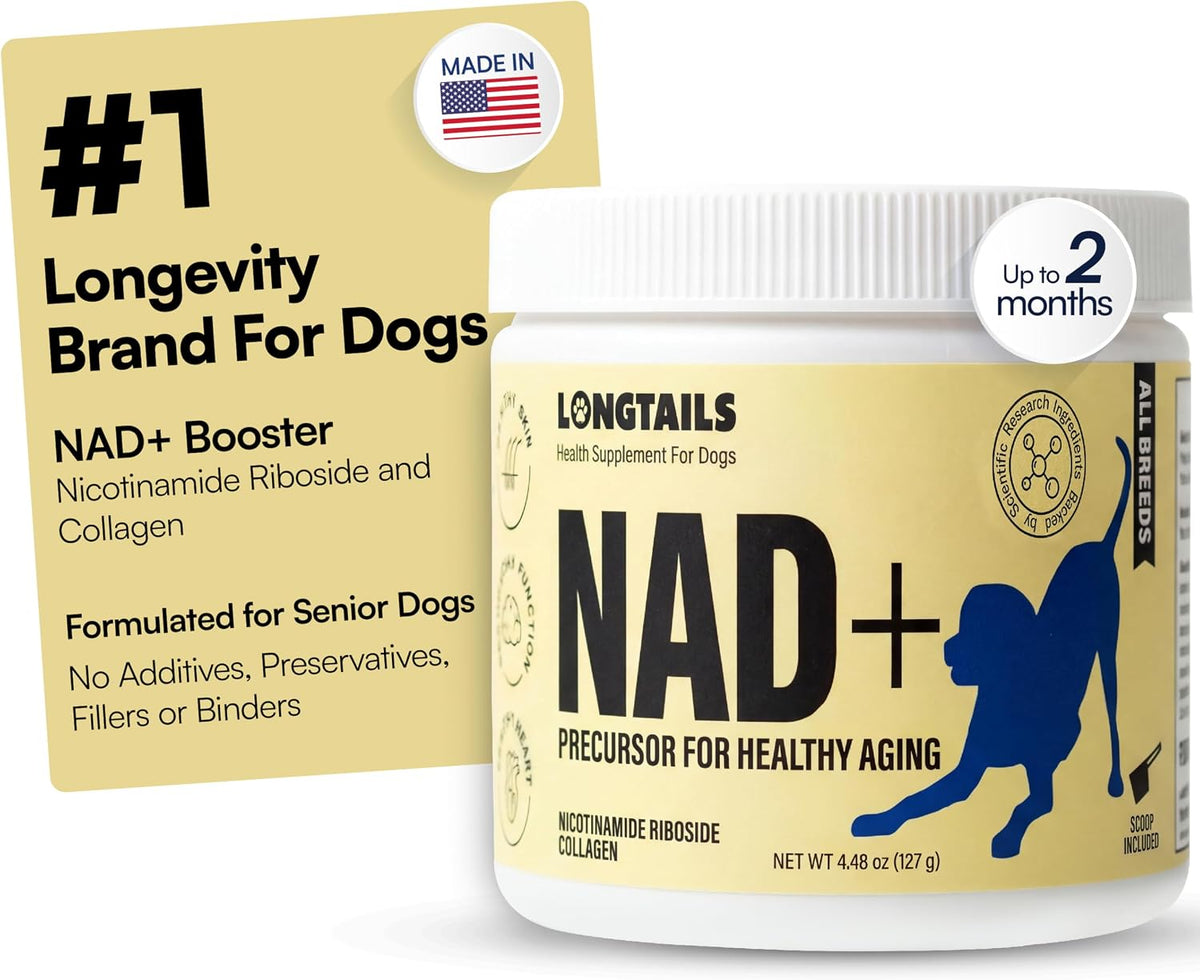 NAD+ Senior Dog Supplement - NMN Alternative, 200mg NR Powder with Collagen & Whole Foods - görsel 1