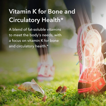 Allergy Research Group Full Spectrum Vitamin K: K1, MK-4, MK-7 with A, C and D3 – 90 Softgels