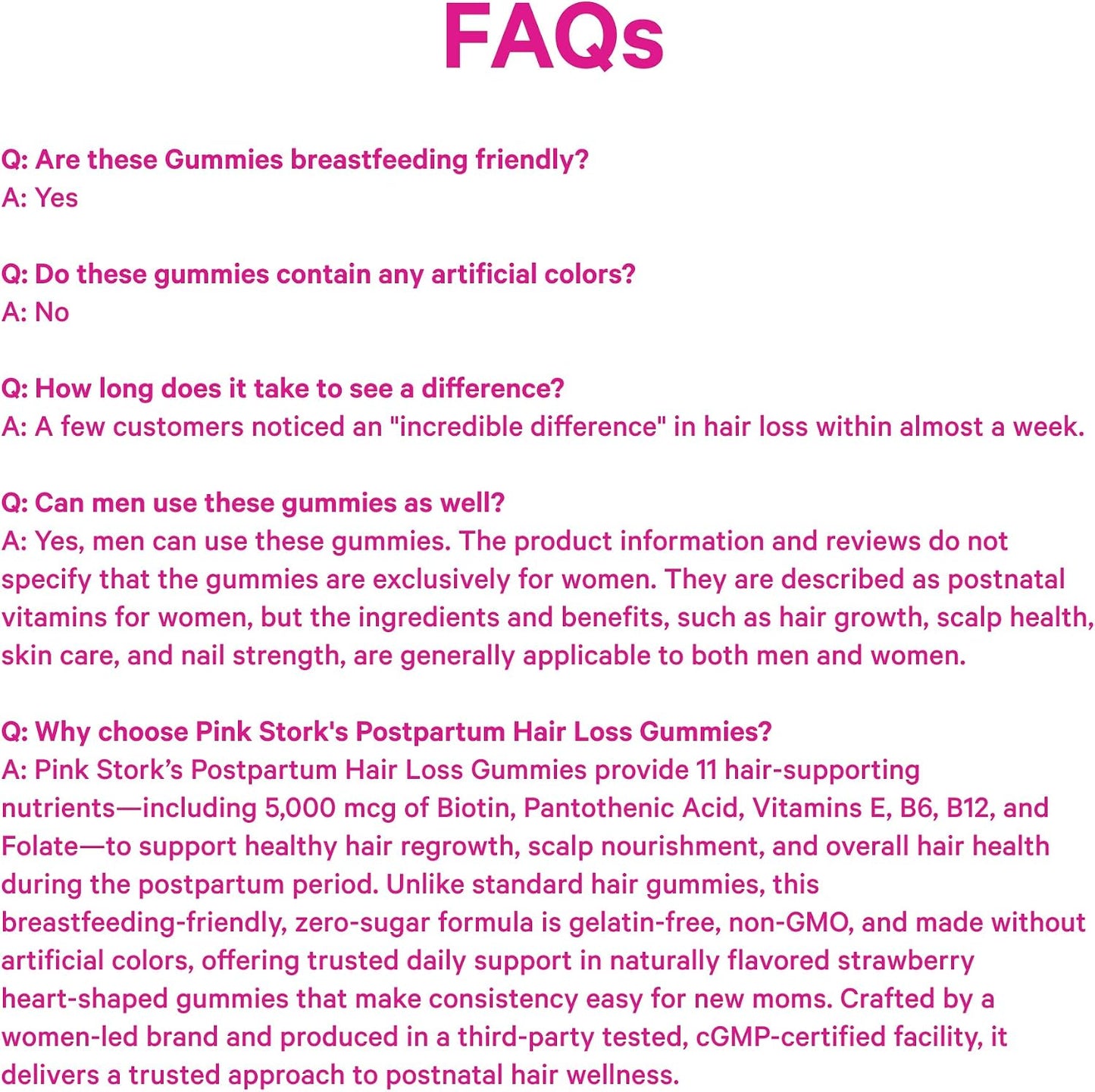 Pink Stork Postpartum Hair Loss Gummies - görsel 8