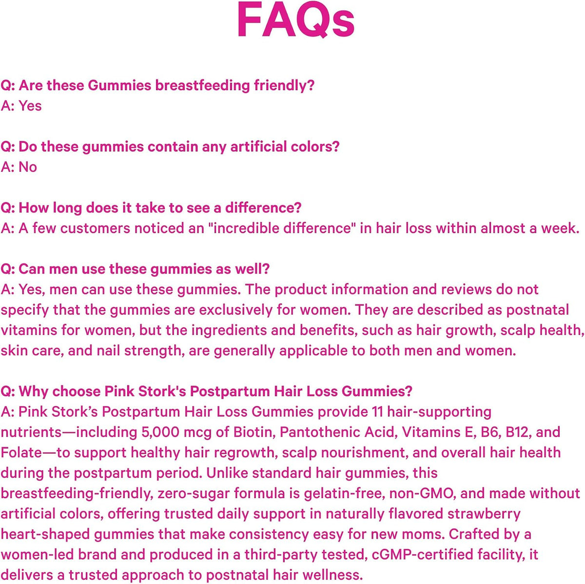 Pink Stork Postpartum Hair Loss Gummies - görsel 8