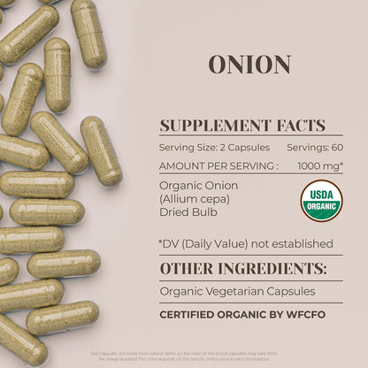 Organic Onion 120 Capsules