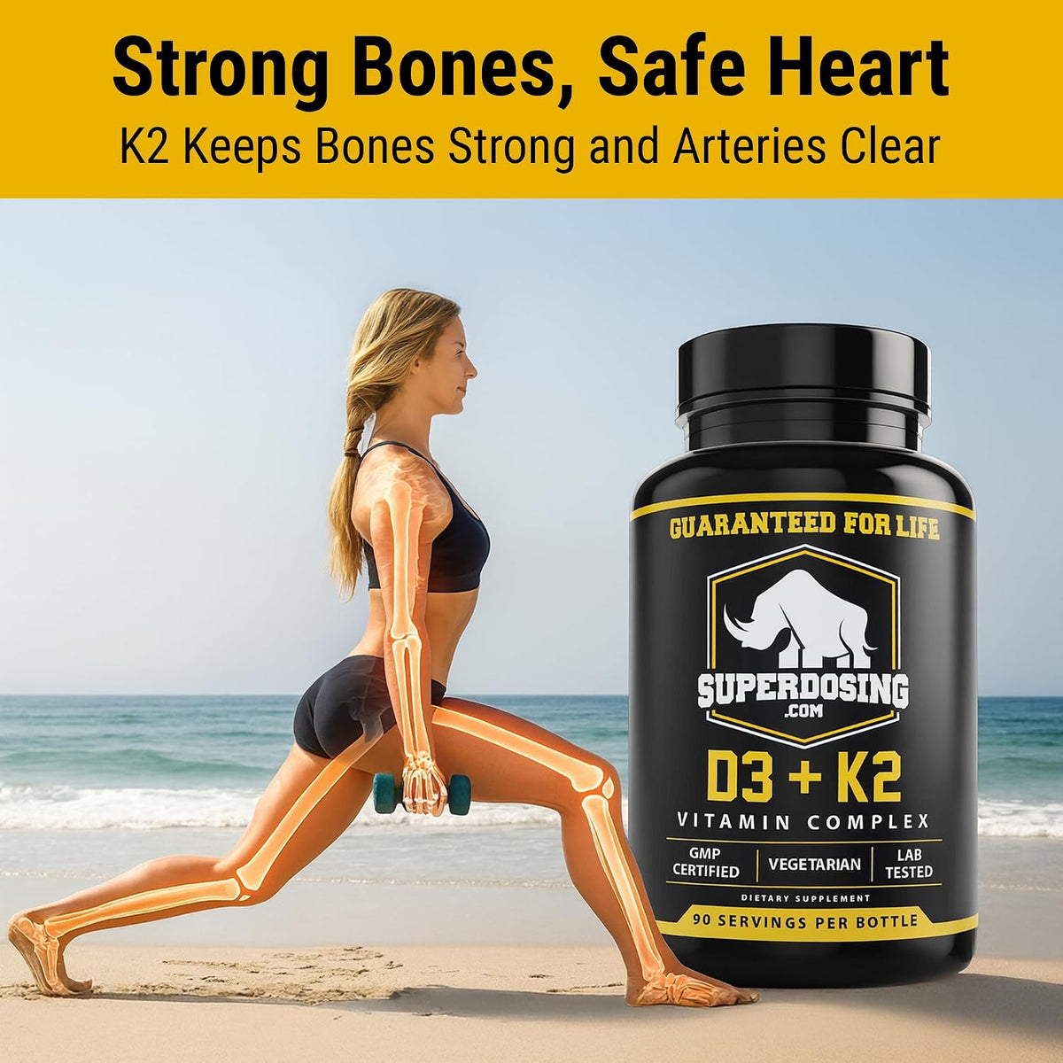 Best Value Max Strength 10,000 IU Vitamin D3 and 1,500 mcg Vitamin K2 (MK4) Food Supplement - görsel 6