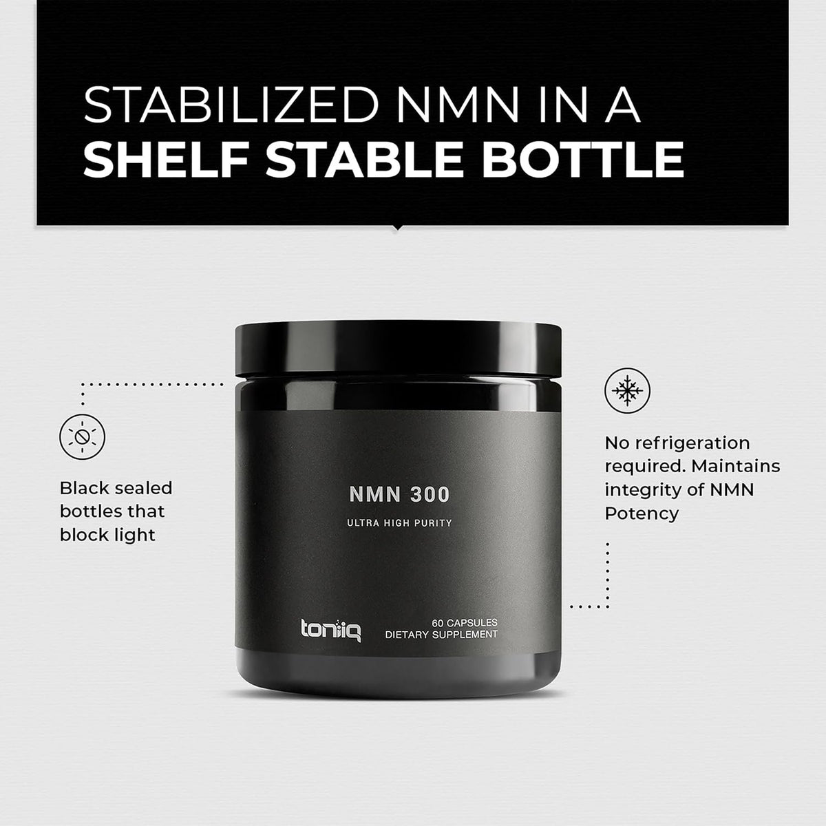 Toniiq Stabilised NMN Capsules - 300mg - 98% Highly Purified - for NAD+ - 60 Capsules - görsel 4
