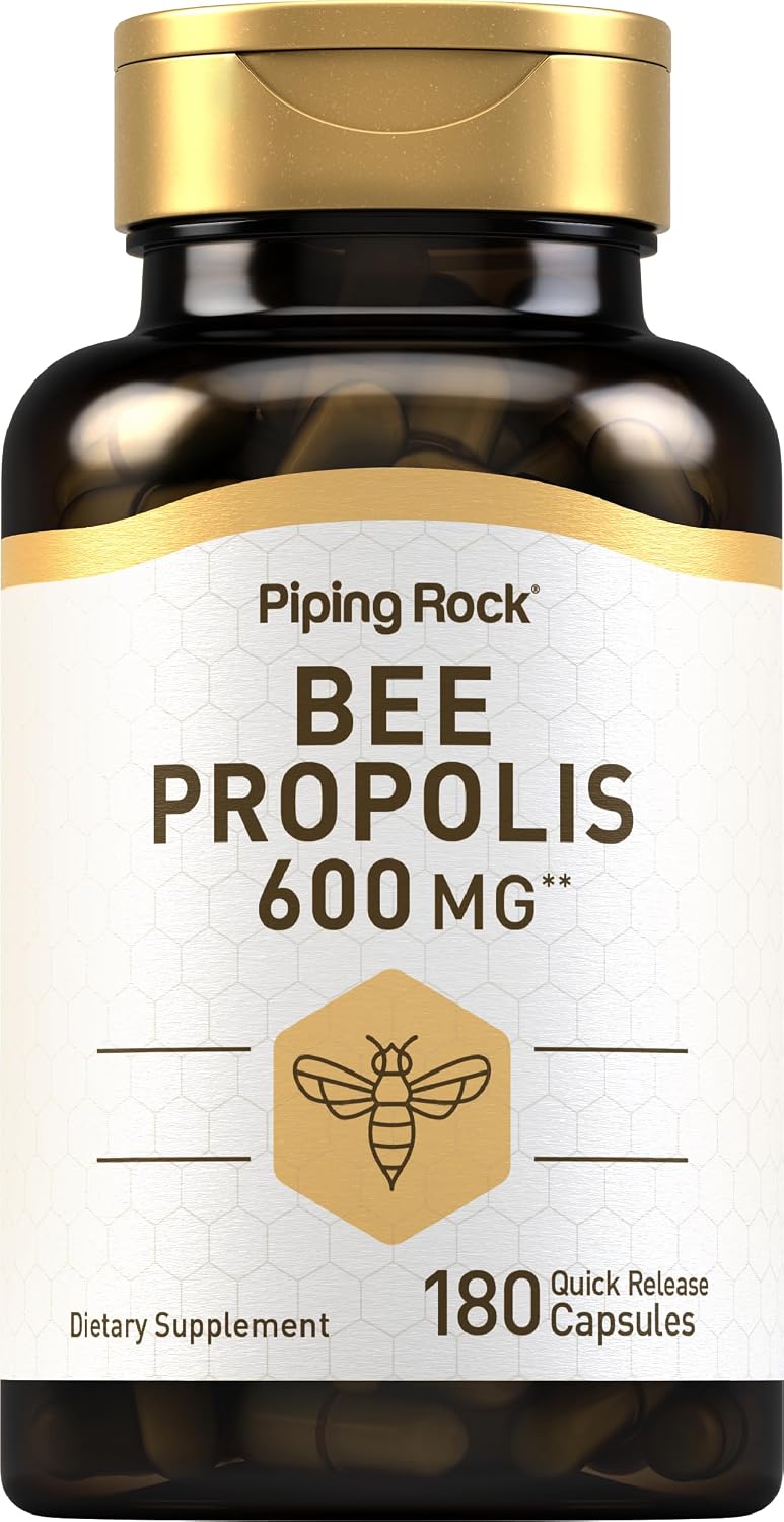 Piping Rock Bee Propolis Extract Capsules | 180 Capsules - görsel 1
