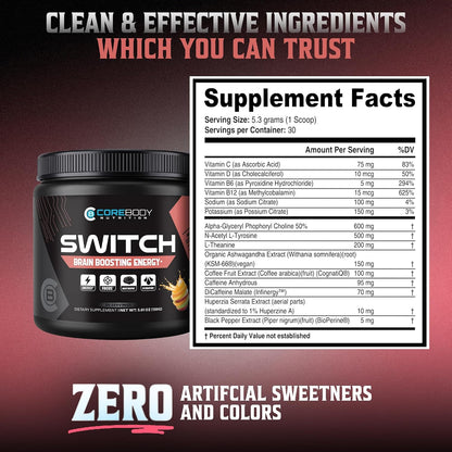 Switch Nootropic Brain Supplement - Memory and Focus Drink Mix