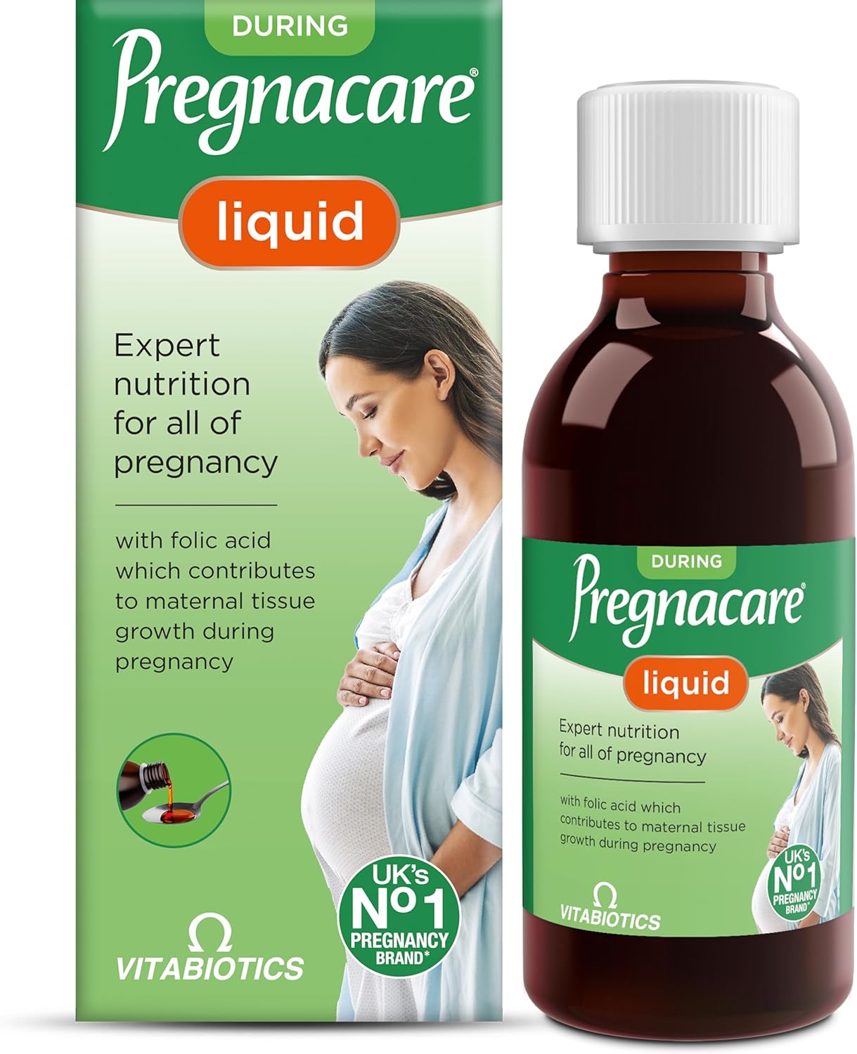 Vitabiotics Pregnacare Liquid – Prenatal Supplement with Folic Acid & Vitamin D, 200 ml - görsel 2