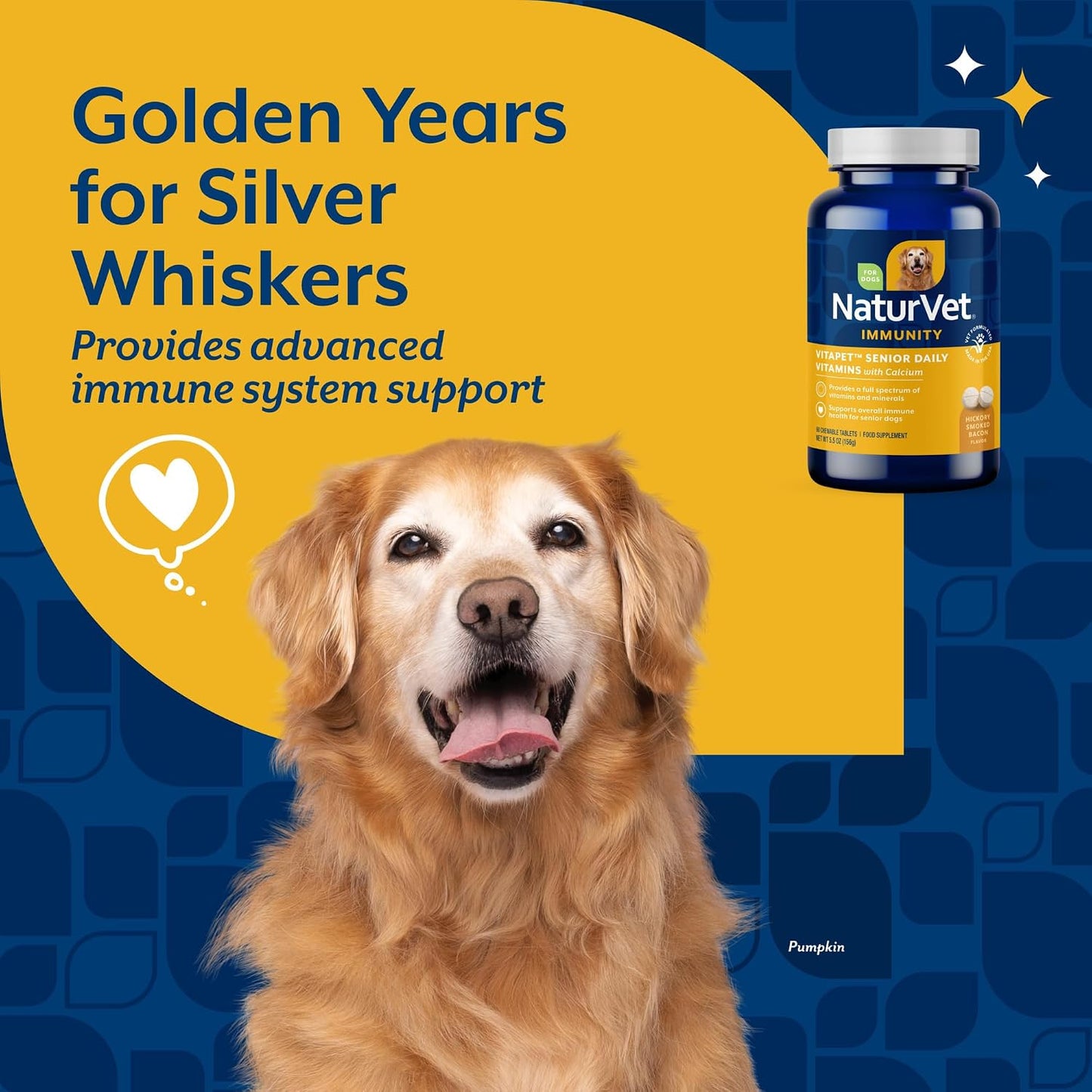 NaturVet VitaPet Senior Daily Vitamins for Senior Dogs – with Glucosamine – 60 Time Release Tablets - görsel 3