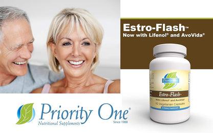 Priority One Estro Flash – Hormonal Support for Mature Women (60 Vegetarian Capsules)