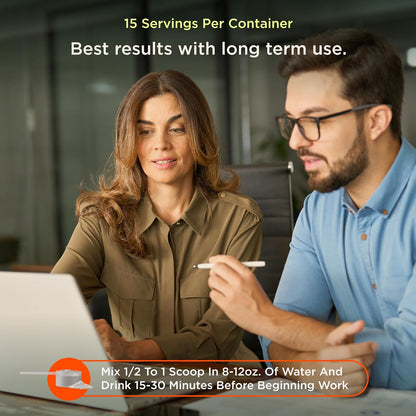 Genius Consciousness - All-in-One Brain Health Supplement for Clarity, Concentration, Creative Thinking, Energy & Memory - Snow Cone Flavour (15 Servings)
