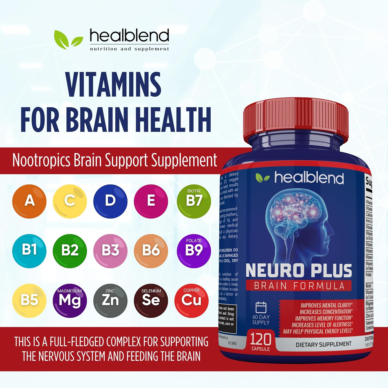 Neuro Plus Brain & Focus Formula – Nootropic Brain Booster, 120 Capsules - görsel 4