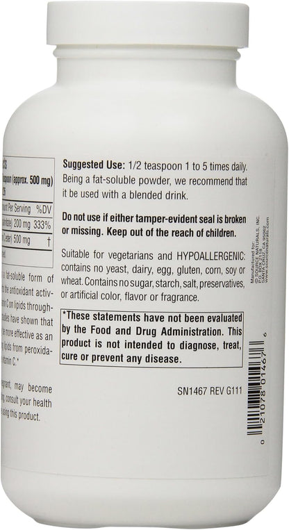 Source Naturals Ascorbyl Palmitate – Fat-Soluble Vitamin C, 113 g