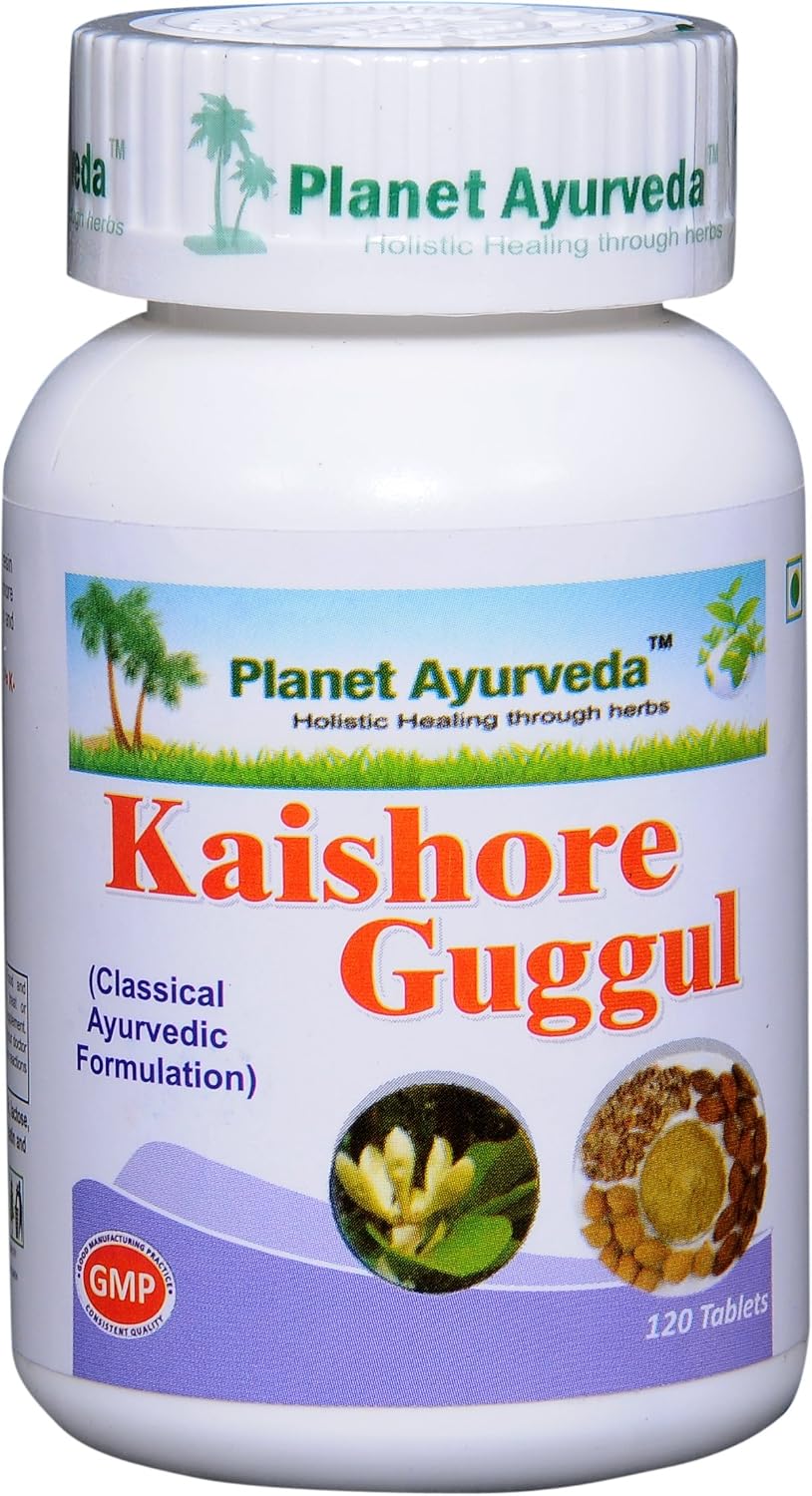 Planet Ayurveda Kaishore Guggul - Herbal Tablets, 100% Natural - 2 Bottles (Each Bottle Contains 120 Tablets) - görsel 2