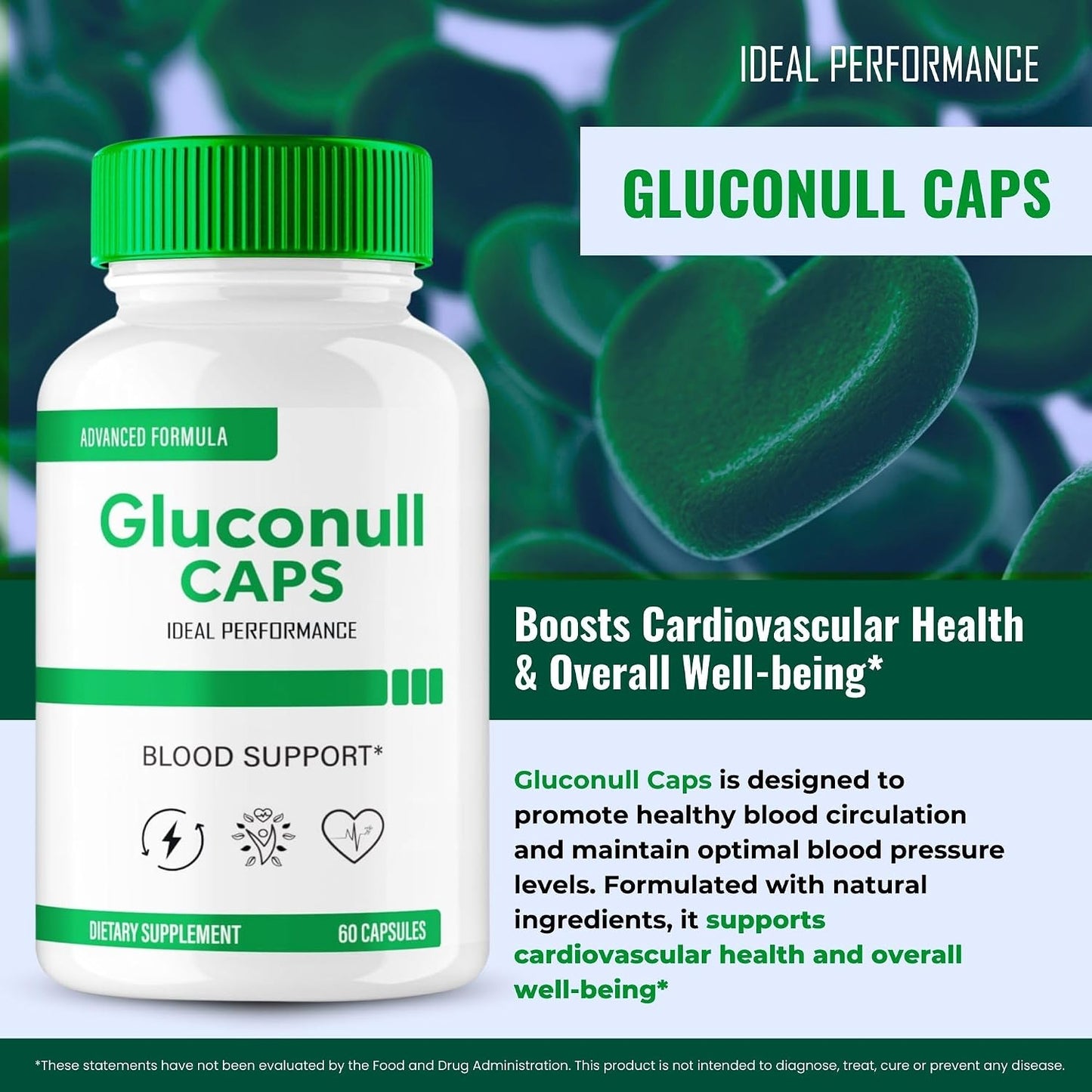 Gluconull Capsules, Maximum Strength All-Natural Overall Health Supplement - 2 Pack - görsel 4