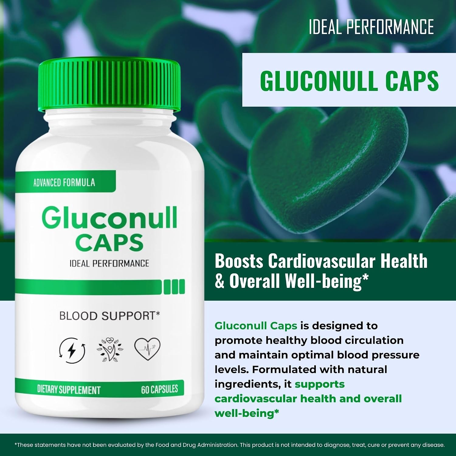 Gluconull Capsules, Maximum Strength All-Natural Overall Health Supplement - 2 Pack - görsel 4