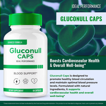 Gluconull Capsules, Maximum Strength All-Natural Overall Health Supplement - 2 Pack
