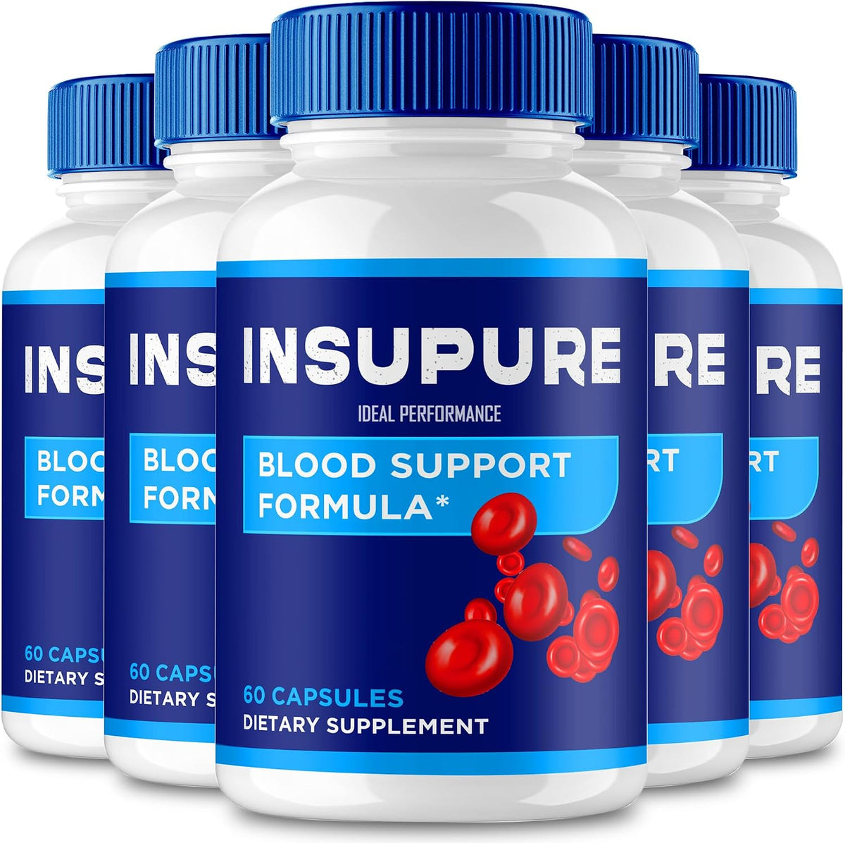 Insupure Capsules – Maximum Strength All-Natural Support Supplement (5 Pack) - görsel 1