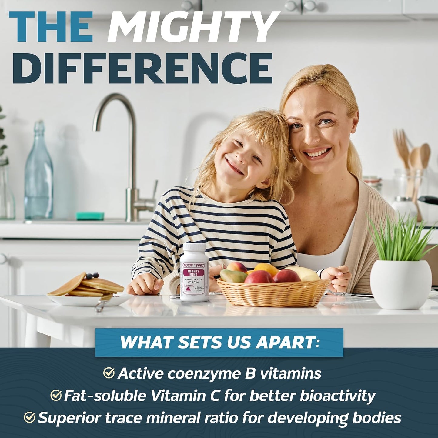 Nutri-Spec Mighty-Mins Multivitamin for Children with Iron - Chewable Wafers, 240 Count - görsel 4