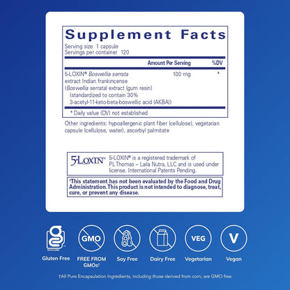 Pure Encapsulations Boswellia AKBA - Supports Joint Health, Colon, Immune System & Gastrointestinal Tract - with 5-LOXIN Boswellia Extract - Vegan & Non-GMO - 120 Capsules