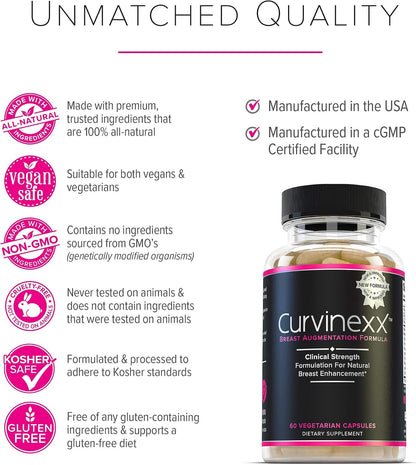 Curvinexx Natural Breast Toning and Firming Supplement (3 Bottles)