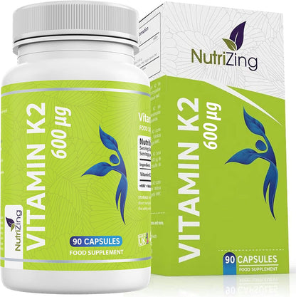 NutriZing K2 Vitamin Supplement MK7-600 µg – 90 Capsules