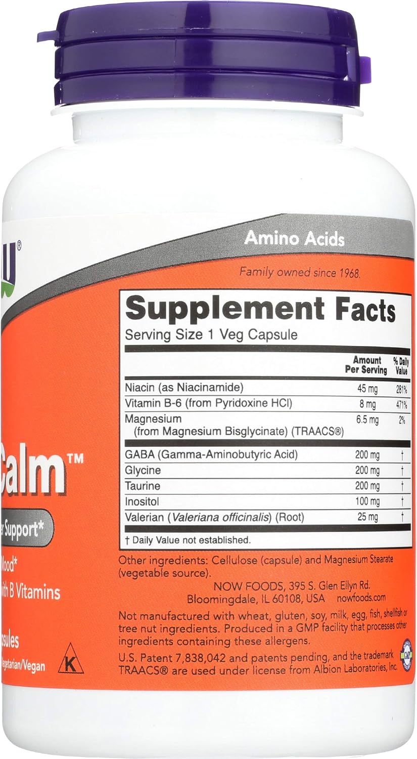 NOW Foods True Calm Amino Relaxer 90 Capsules (Twin Pack) - görsel 5