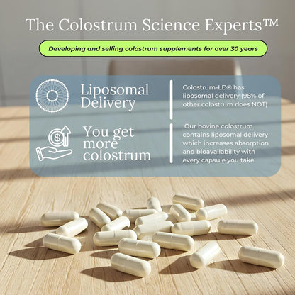 Colostrum-LD Capsules with Liposomal Delivery - High Absorption - 240 Capsules