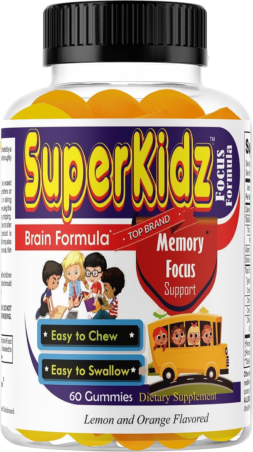 Superkids Kids Focus Gummies with Omega-3 DHA – 60 Gummies - görsel 1